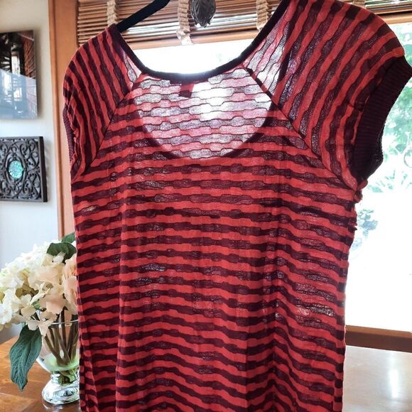 Anthropologie LUX Peasant Top Striped - Picture 4 of 8